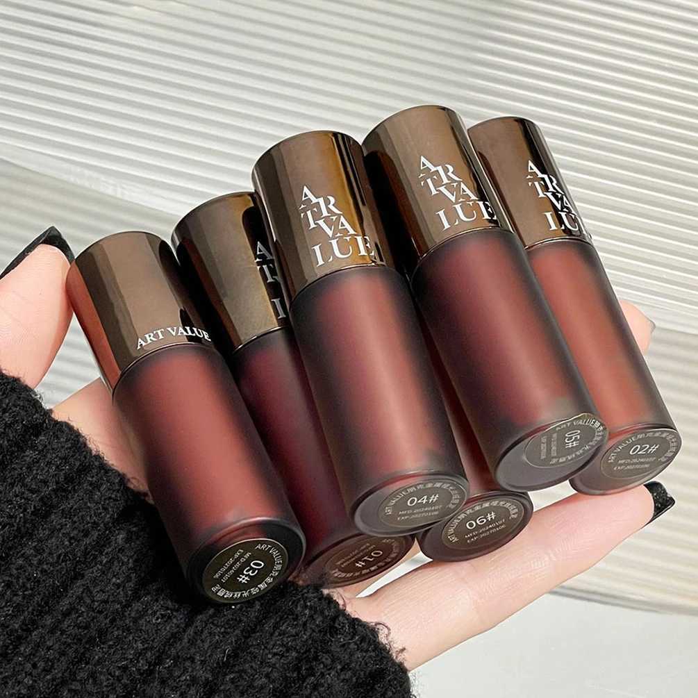 6 Colors Velvet Matte Lip Mud Liquid Lipstick Waterproof Nude Lip Gloss Long Lasting Non-stick Cup Sexy Women Lip Glaze CosmeticT251110