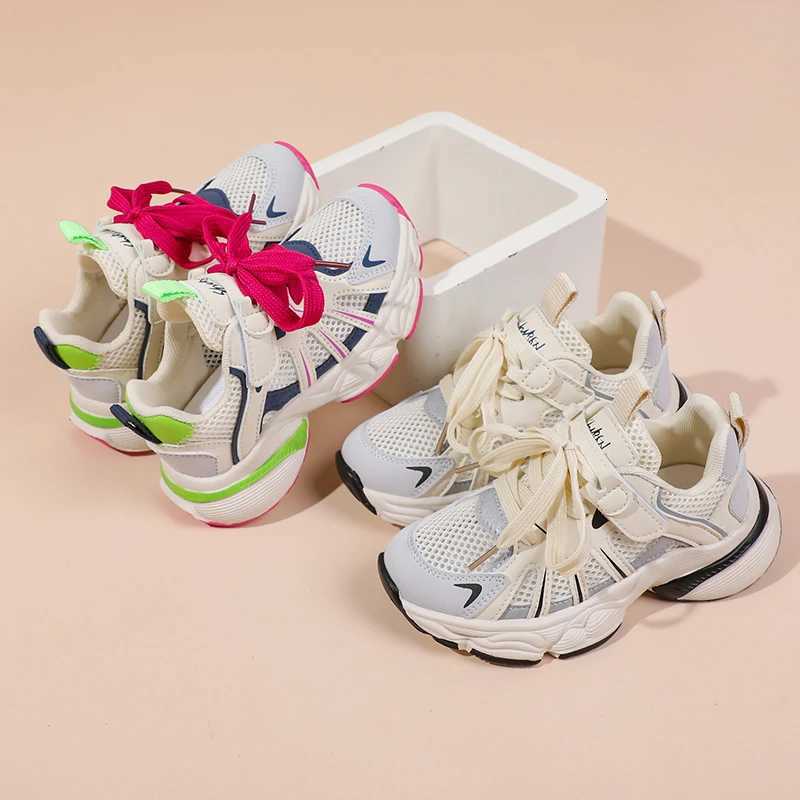 Kids Sneakers Thick Soft Sole Mesh Breathable Children Running Shoes Hookloop 2025 New Boys Girls Sports Shoes Handsome Trendy W251110