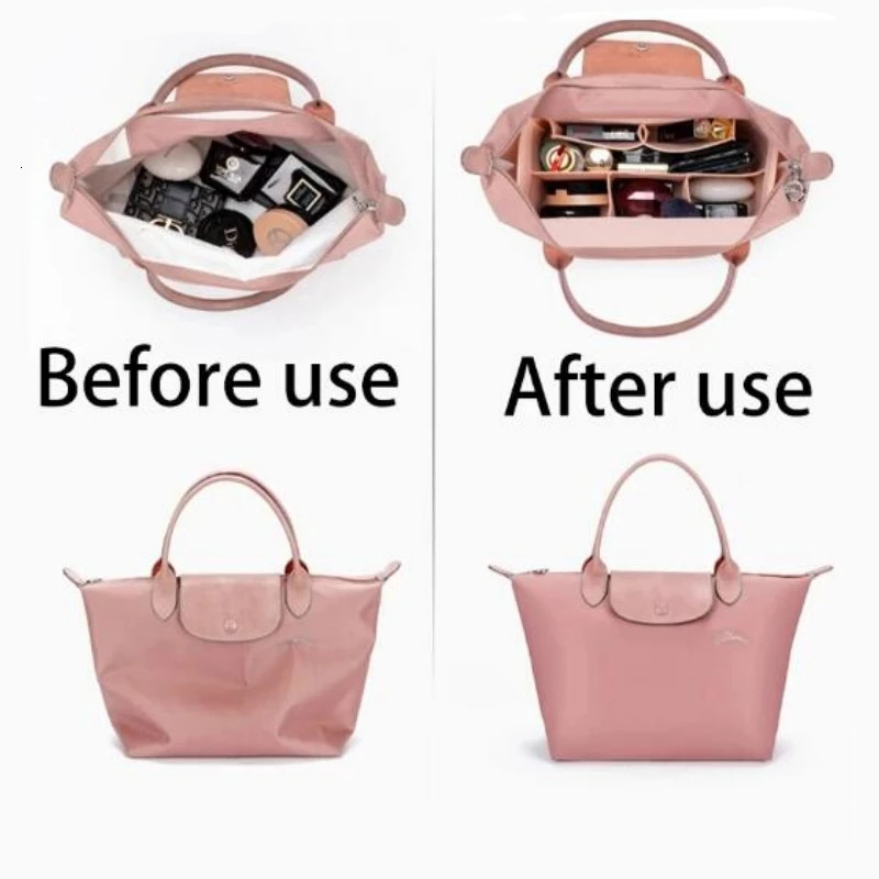 Felt Insert Bag Fits For Handbag Liner Bag Felt Cloth Makeup Bag Support Travel Portable Insert Purse Organizer 251110