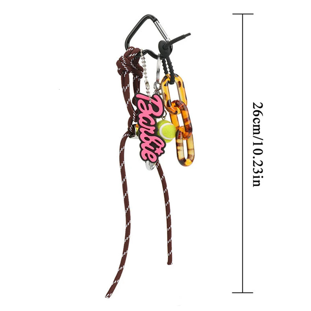 Trendy Colored Rope String Bag Charms Braided Straps Bag Decorations Multipurpose Rope Fashion Bag Keychain 251110