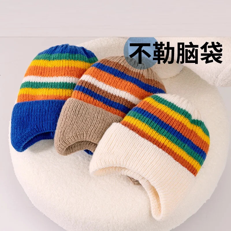 Winter Undercap for Children Cute Baby Ear Protection Knitted Hat Warmth Wind Protection Kids Beanie Hats 13Y 251103