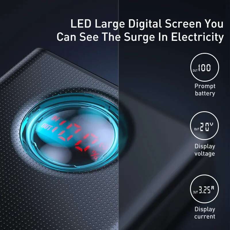 Baseus 65W 30000mAh Power Bank PD Quick Charge FCP SCP Powerbank Portable External Charger For Laptop Tablet phone
