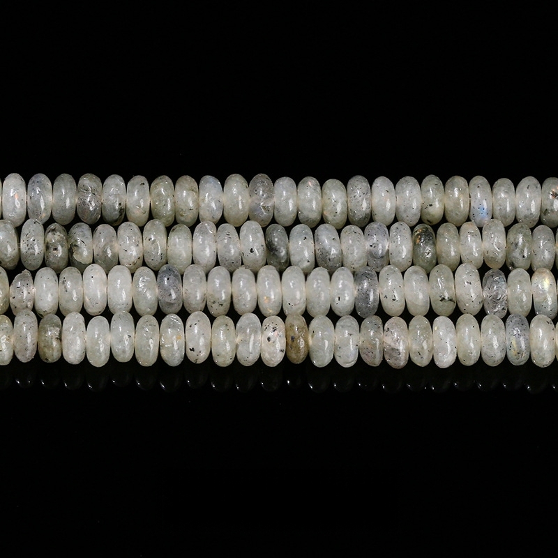 130pcs/lot Rondelle 2x4mm Natural Stone Amazonite Chalcedony Loose Spacer Beads for Jewelry Making DIY Earrings Bracelet Charms Accessories Over