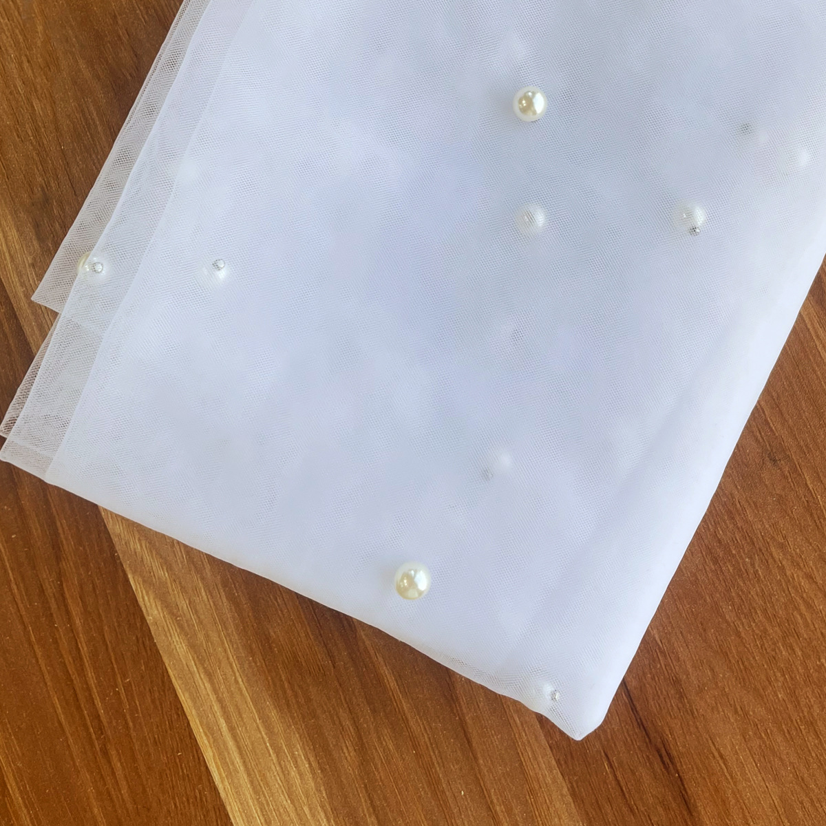 Luxury Beads Wedding Veils Arabic Beaded Stones Bridal Veils Floral Cathedral Ivory Veil Long Without Comb