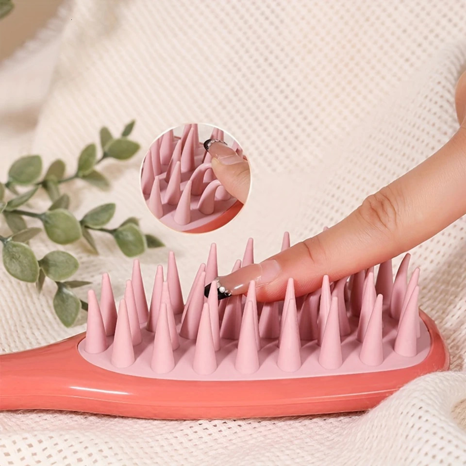 3pcs Silicone Air Cushion Comb Set Unscented Scalp Meridian Massage Brushes for Men and Women - Long Handle Shower Brush for We 251107