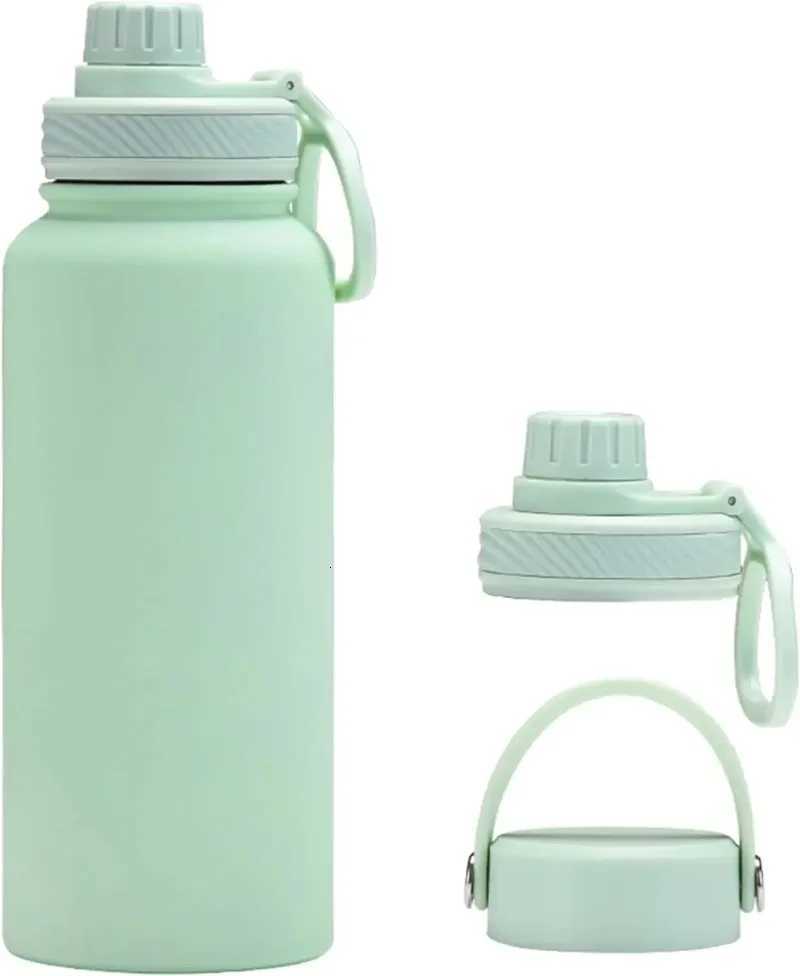 Fashionable cup 32OZ g stainless steel Insated Water Bottle Stainless Steel Sports Water Cup Flask with 3 Lids Wide Mouth Travel Thermal g Y251110