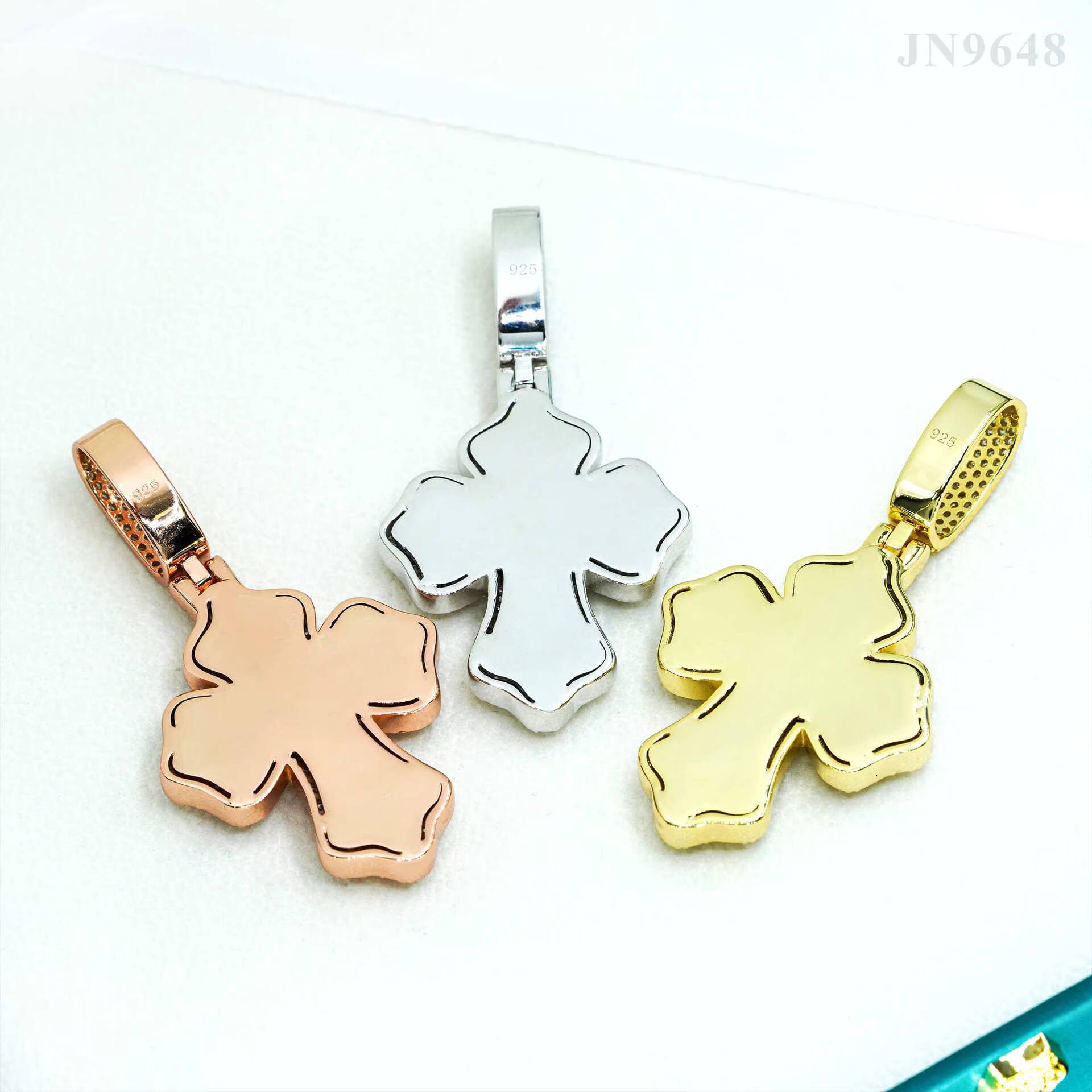 VVS Moissanite Diamond Cross Pendant Necklace 925 Silver Gold Plated Hip Hop Style New Luxury Collection