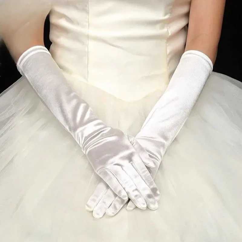 Vintage Women Elegance Prom Stretch Halloween Satin Evening Party Long Gloves L251110