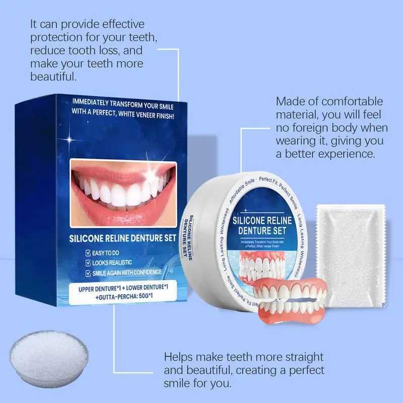 Silicone dental arch soft lining kit lightweight denture cover silicone upper and lower veneer soft lining kit M250410
