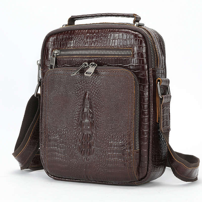 Genuine Vintage Crazy Horse Leather Single Shoulder Multifunctional Cross Border Cowhide Ipad Crossbody Bag High Quality