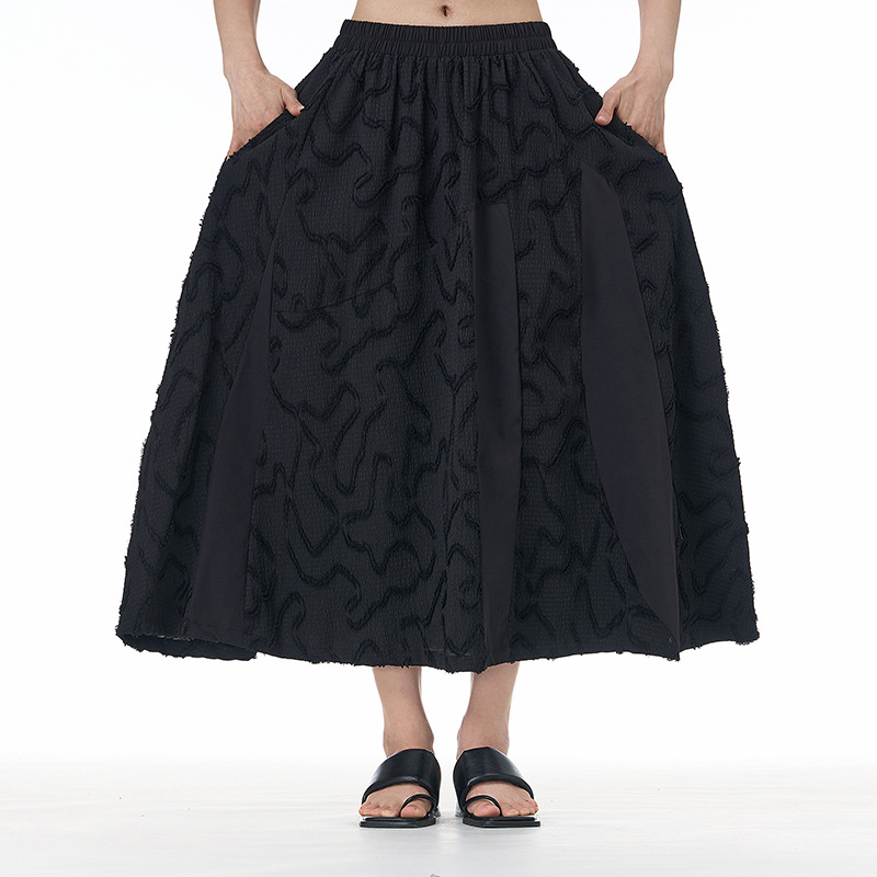 Y8350 Master Japanese temperament skirt 2025 spring new large size women's loose slim skirt