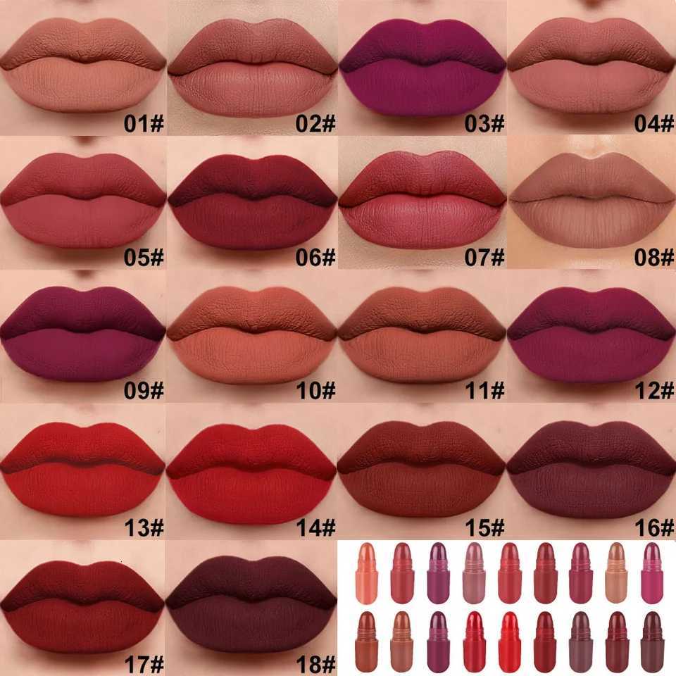 18 color lipstick with moisturizing long-lasting waterproof sweat resistant radiant and smooth lip glossT251110