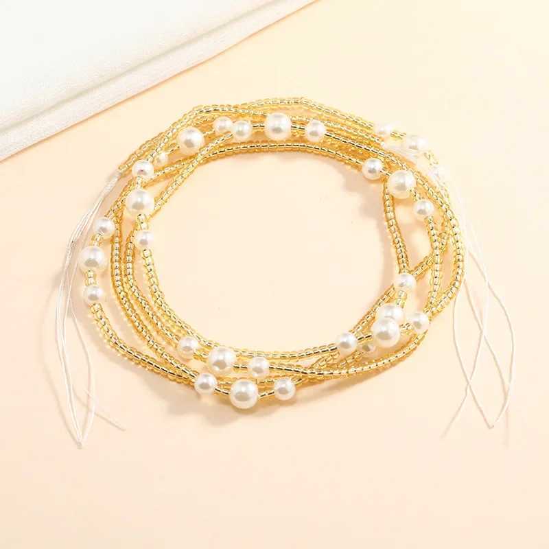 Adjustable lace waist belly chain African girls body summer bohemian jewelry accessories color waist bead needle X250410