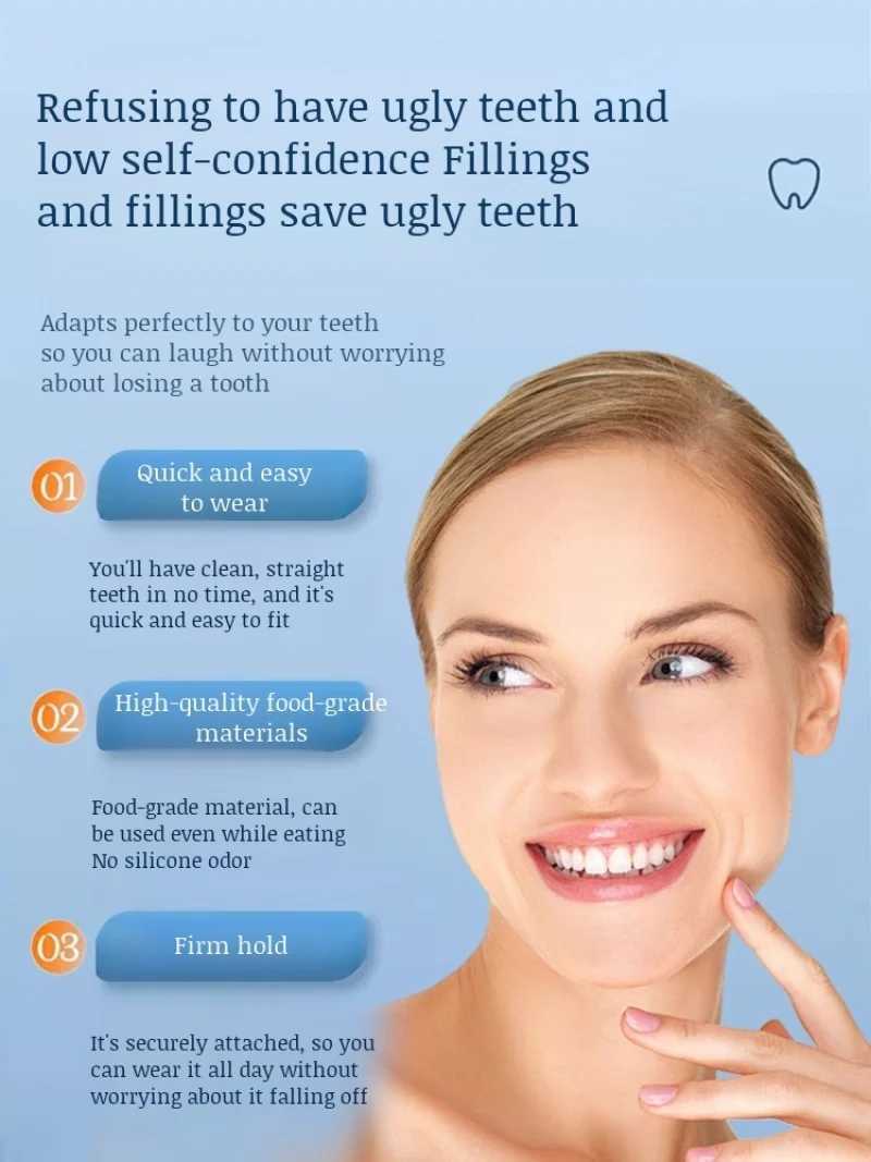 Adjustable buckle style comfortable teeth can be adjusted to fit the shape of the mouth and make the teeth fit the teeth to accommodate the constantly