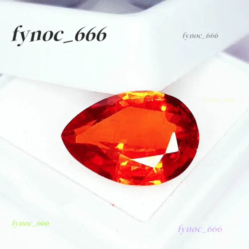 Natural Cut Orange Pear Shape Synthetic Corundum Pass Test for Inlay Ring Jewelry Material