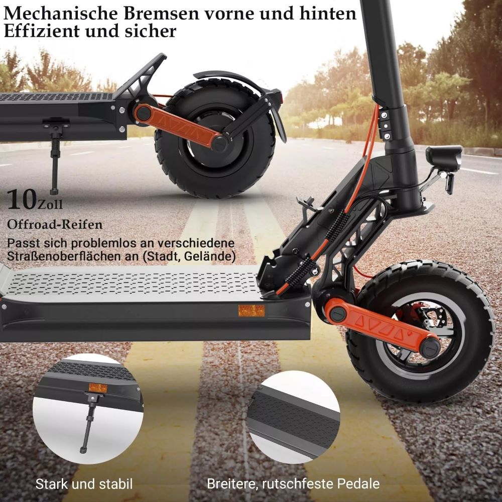 JOYOR S-5-ABE Foldable Off-Road E-Scooter 10 Inch Air Tires 48V 13Ah LCD Display Front Rear Disc Brakes Folding Electric Scooter