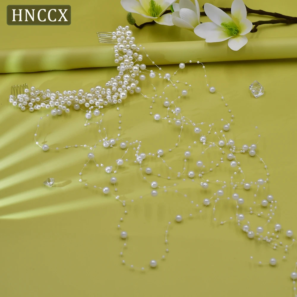 Bridal Pearls Tassels Headwear Wedding Pearl Hair Vine Bride Hair Accessories Boho Woman Party Wedding Supplies CP600 250409