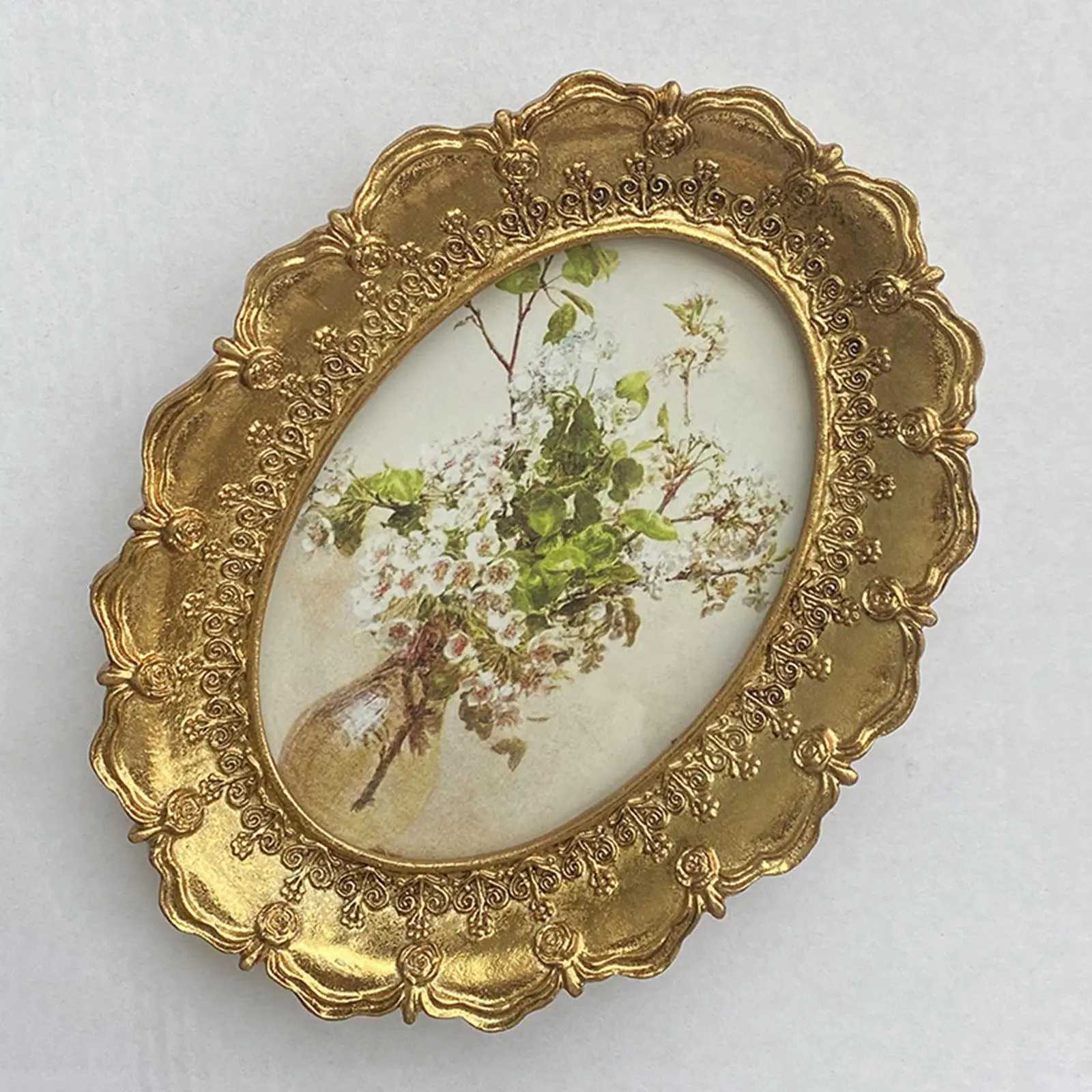 Retro Carved Resin Showcase Decorative European Picture Frame Photo Gallery Art for Living Room Wedding Bedroom L251110 H260306