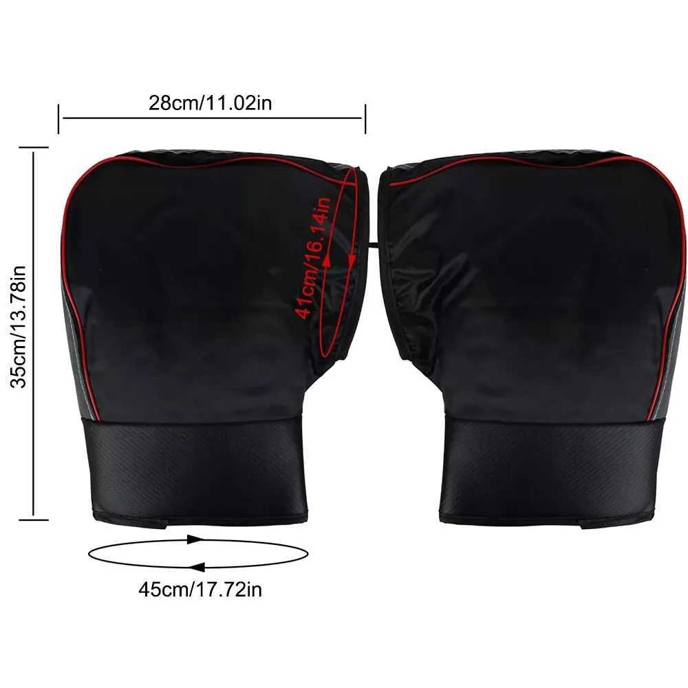 Thickened Motorcycle Windproof Gloves With Reflective Strips Waterproof Scooter Warm Handle Muffs Cold Protection S25118
