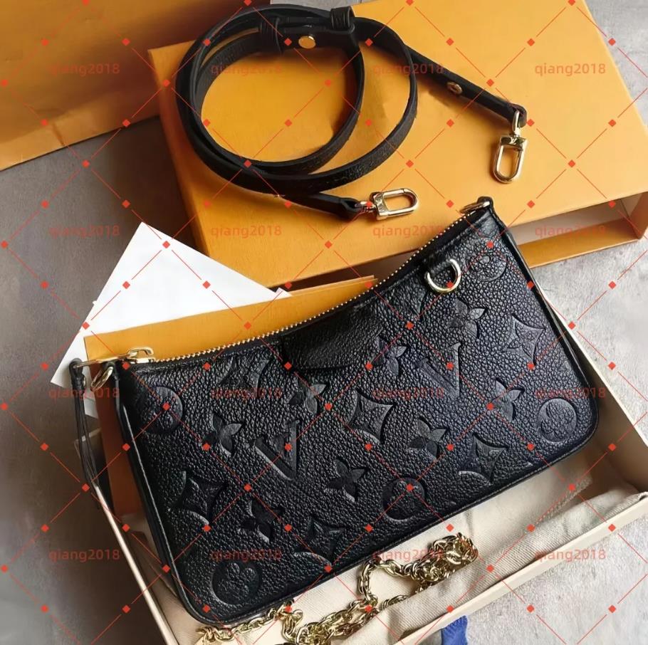 Designer Bag women's leather embossed crossbody bag old flower chain handbag letter striped luxury half moon bag handbag crossbody bag Hobo bag luxury wallet