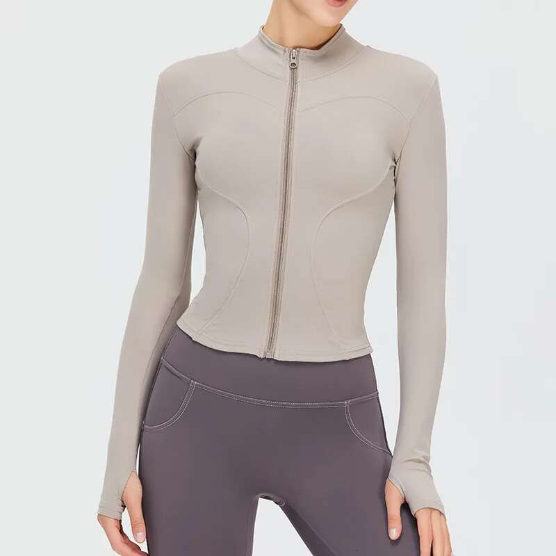 Zipper Long Sleeve Sports Women Fiess Yoga Shirt Gym Top Activewear Running Coats Push Up Workout Clothes Woman Jacket