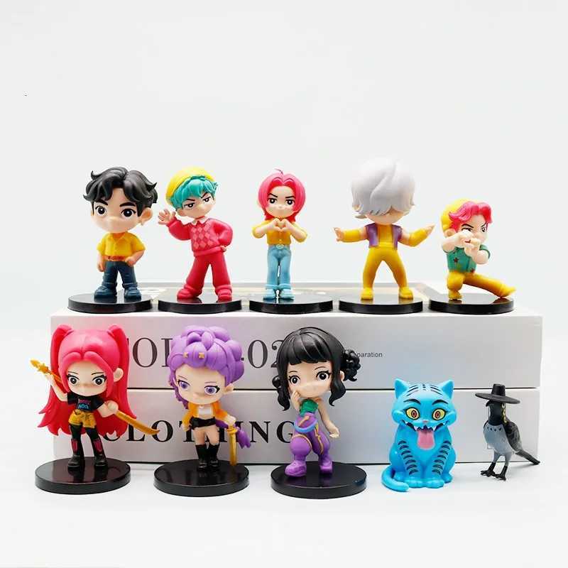 10pcs Anime Demon Hunters Figure Kpop Model Toy Cartoon Home Decoration Desk Decoration Collection Figures Toy For Kid Gifts Z251110