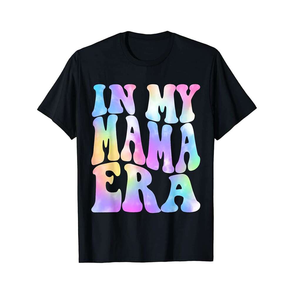 Designer T shirt Funny In My Mama Era Lover Groovy Tie Dye Mom Mothers Day - 220g T shits