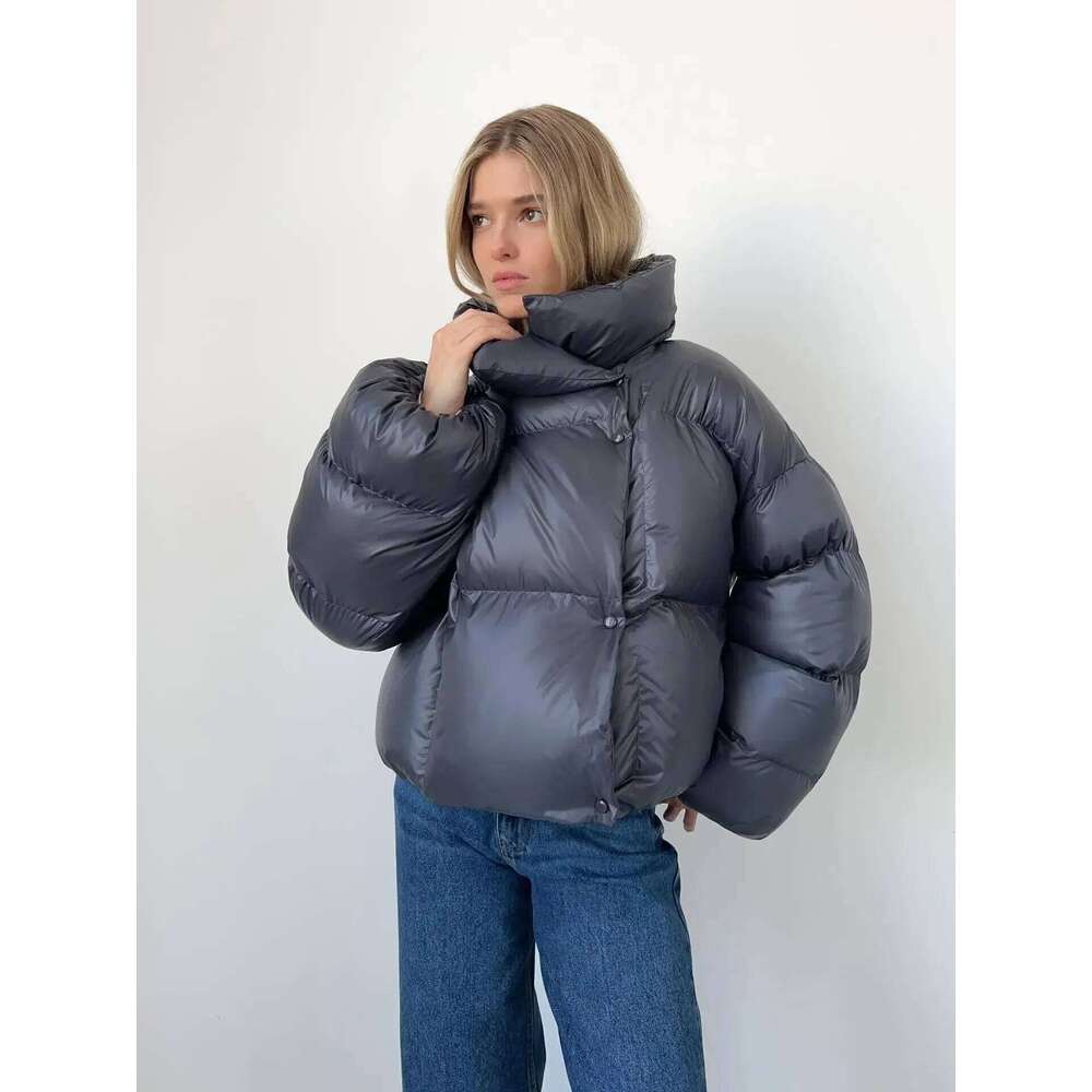 Winter Warm Hooded Cotton Puffer Jackets Women's Loose Parkas Coat Vintage Bread Outwear Office Lady Quilted Jacket