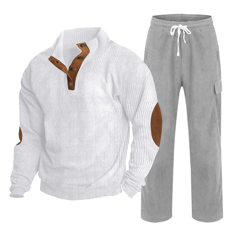 Autumn and winter new half zipper pullover stand up collar sweatshirt loose and versatile sports and leisure set