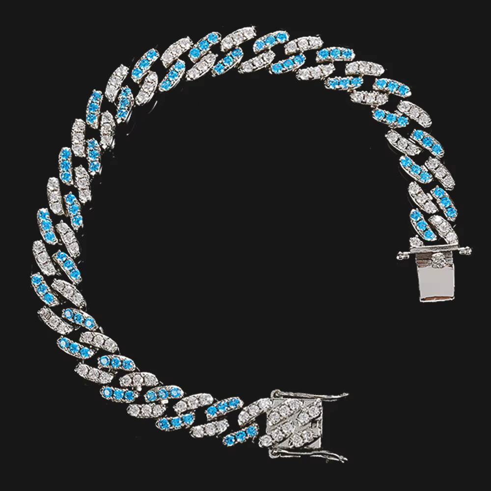 Hip Hop Jewelry 9mm Cuban Link Anklet Gold Plated Chain Full Pave 3A Zircon Iced Diamond Anklet