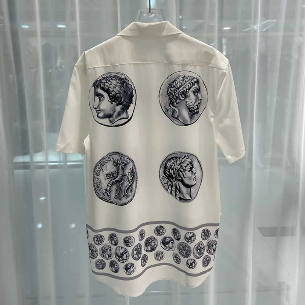 2024 Spring/Summer New Casual Fashion Youth Travel Fashion Digital Printing Mens Short sleeved Shirt X250410