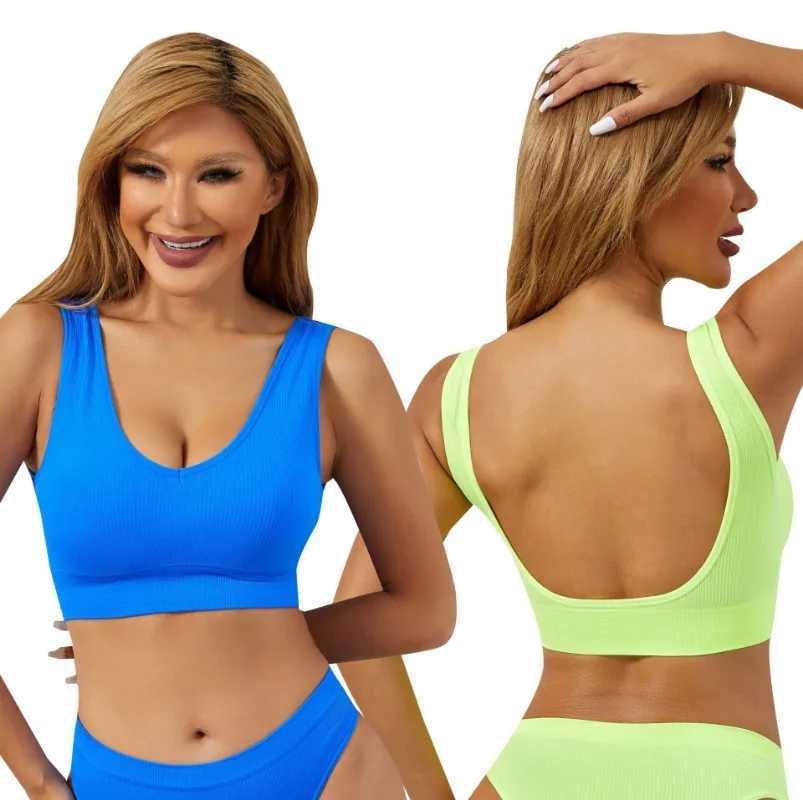 Womens sports bra tops push ups fitness yoga bras underwear womens sports tops breathable running vests fitness clothesXJ250410