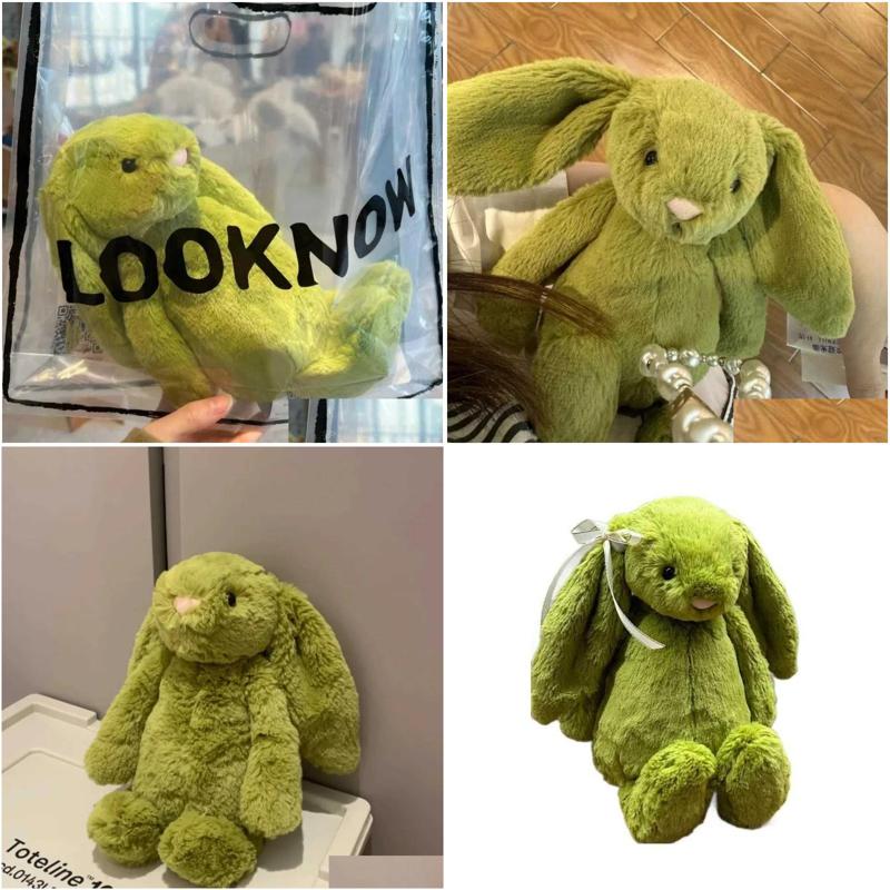 Stuffed Plush s Toy Classic Shy Rabbit 18Cm Green Bonnie Doll Cat Dog Interactive Cpanion Pet Holiday Gift C251202