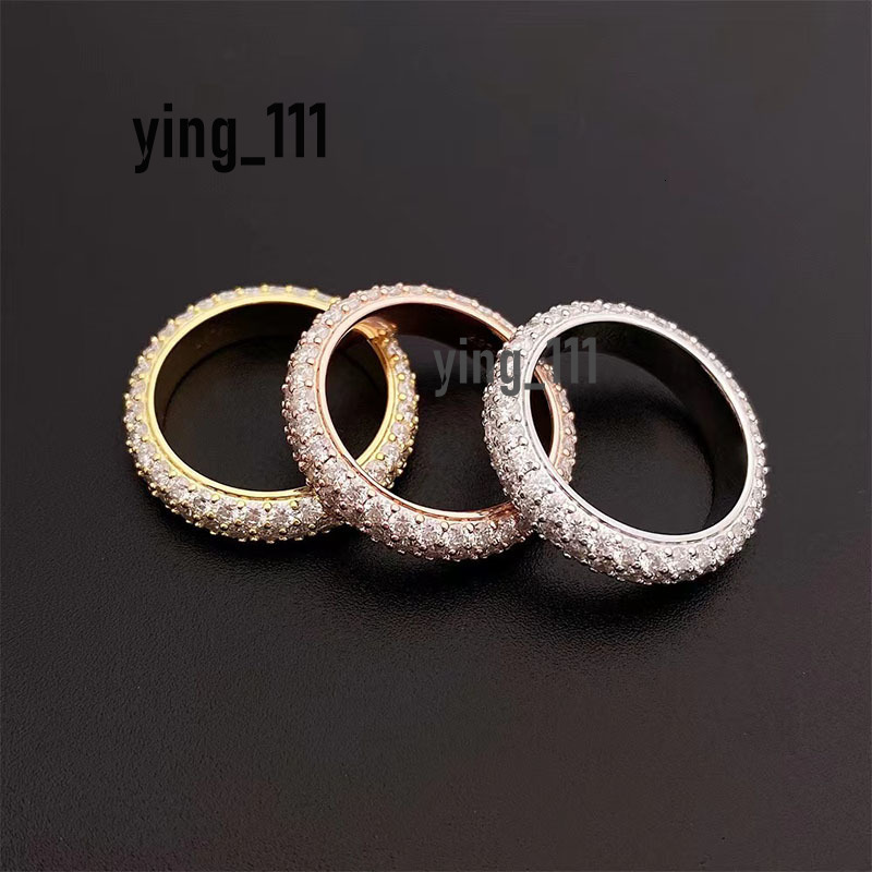 Trendy Vvs Moissanite Solid Silver 925 Rose Gold Plated Women Engagement Ring