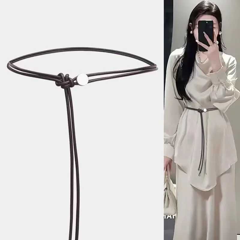 New Fem Waist Chain Dress with Long Waist Rope Knot Thin Strap Simple Decorative Tie Comes with Retro Dress String 30cm X250410