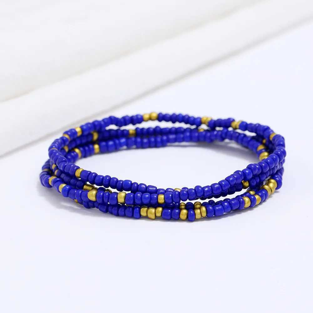 Popar Mti layer handmade colored R-bead beach summer fashion waist chain X250410