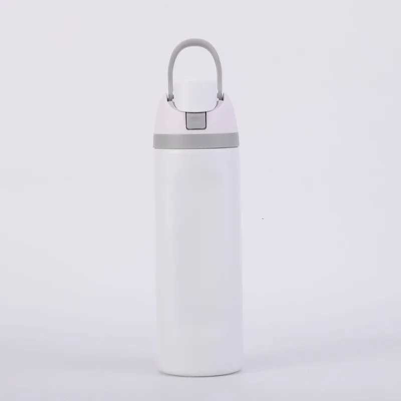 Fashionable cup 16/19/24/32OZ New 304 Stainless Steel Fitness Cup with Handle aron Colored Insated Bottle Large Capacity Straw Fruit Cup Y251110