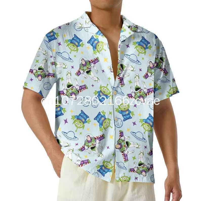 2024 New Buzz Lightyear HAWaiian Shirt Mens Short sLeeved Shirt Movie HAWaiian Shirt Beach Shirt X250410