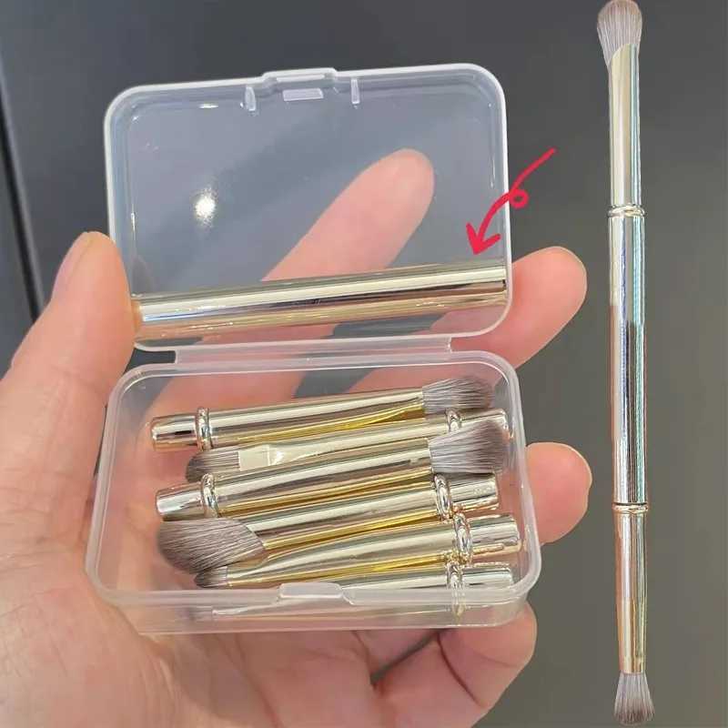 6pcs/set Portable Makeup Brush Replacement Brush Head Eyeshadow Eyeliner Lip Liner Brushes Mini Detail Eye Makeup Tools L251110