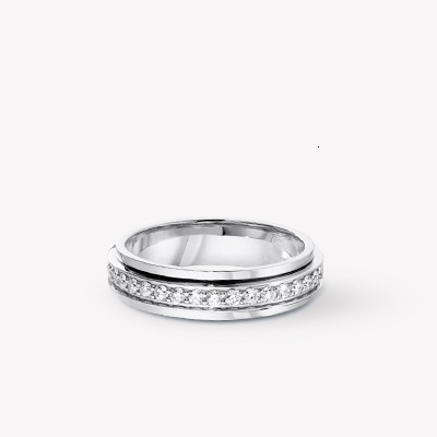 Fashion Ring Bojia Fortune Ring V Gold Full Diamond Couple Designer Ring Rings For Men And Women Index Finger Ring Light Luxury High Version 18K Rotat