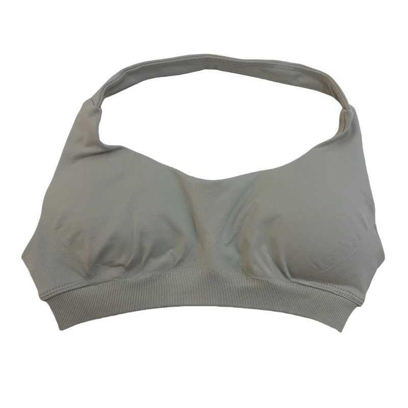 Yoga sports bra rings neck strap sexy backless fitness yoga top mid gym short slim fit topXJ250410