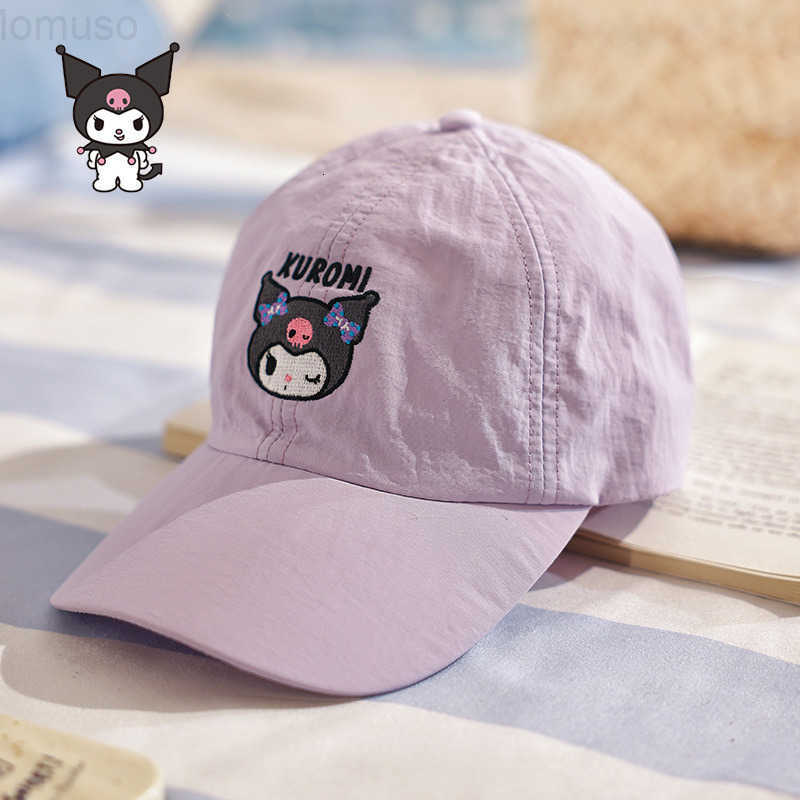 Sanrio Kuromi Childrens Boys and Girls Baseball Cap Casual Versatile Fashion Trend Summer Sun Protection Visor Cap H251110
