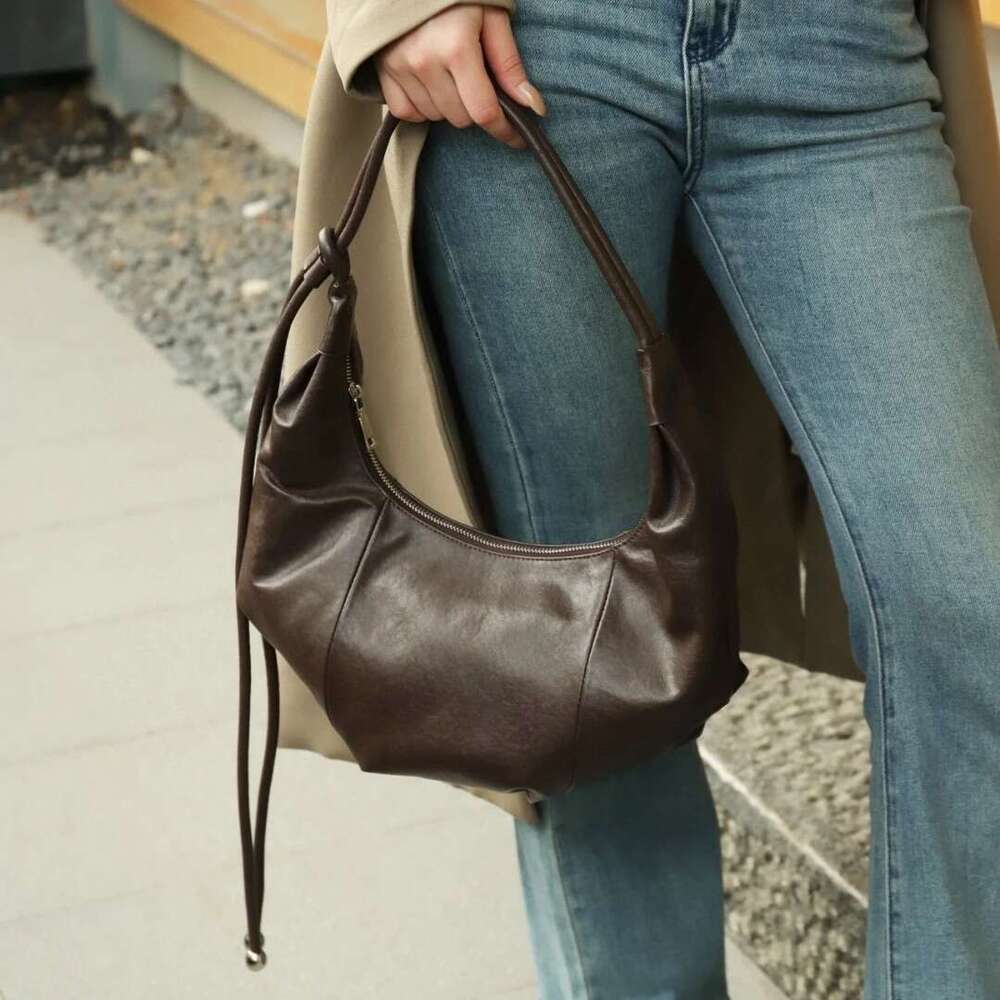 YANATARI Dumpg Leather Soft Leather Large Capacity Minimalist Crossbody Bag Women Female Fashion