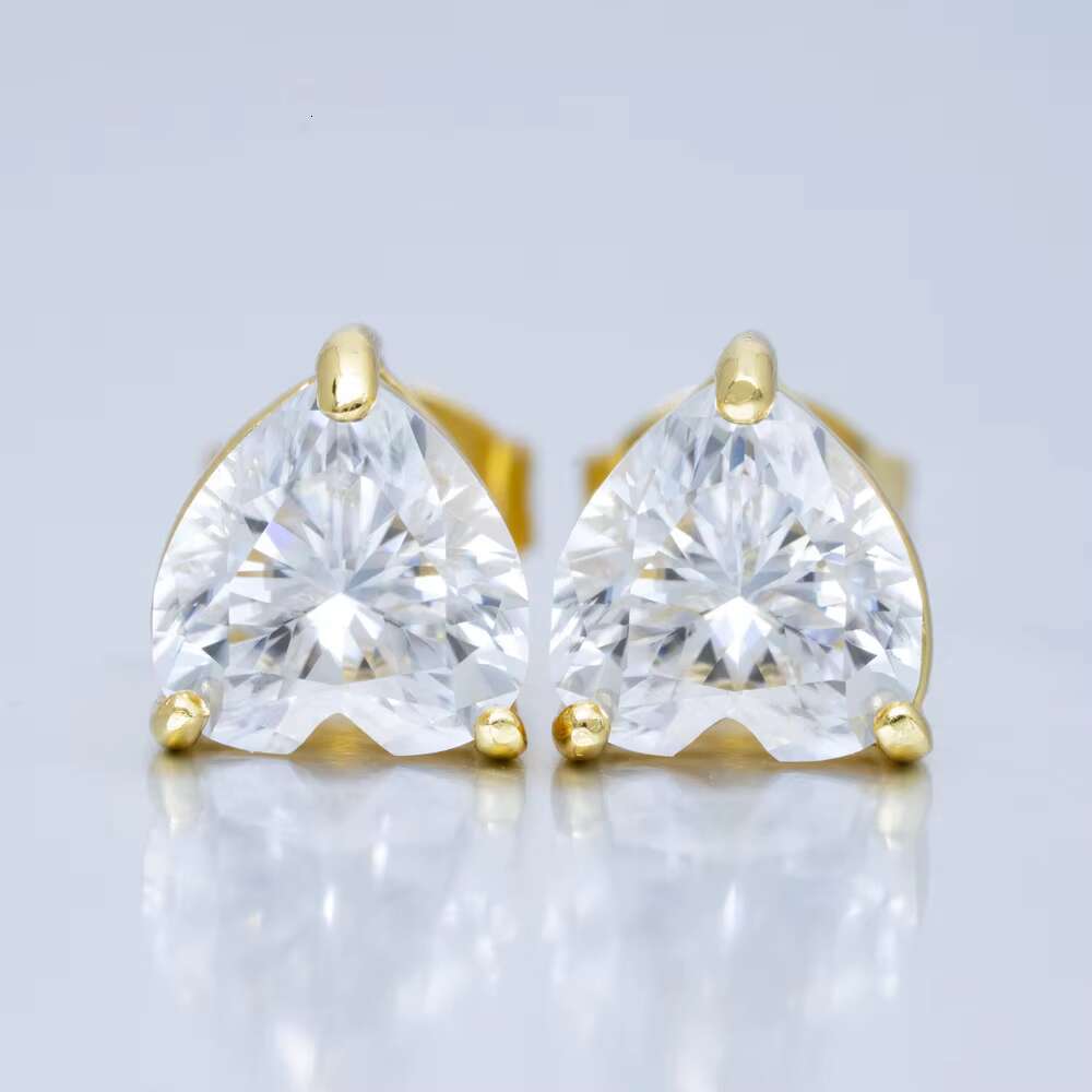 Fashion Solid 925 Sterling Silver Womens Custom Earring Designer Statement Style 6.5*6.5mm Heart Earrings