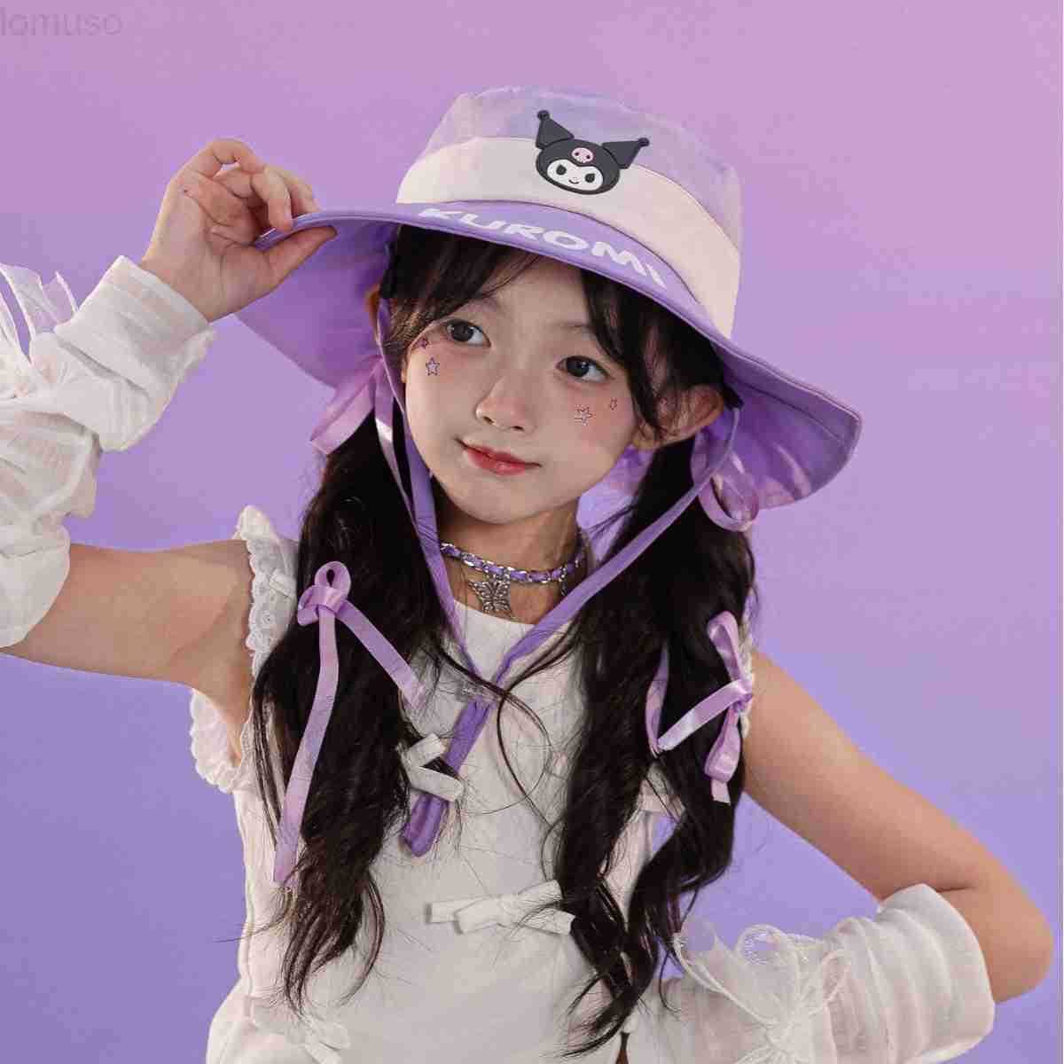 Sanrio Genuine Childrens Cartoon Cute Versatile Sun Protection UV Protection Summer Sunshade Fisherman Hat H251110