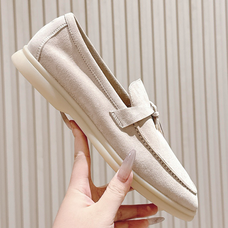 Women Men Summer Walk Charms Loafers Famous Des Chaussures Slippers Designers Real Suede Mules Slip On Shoes Beige Baby Blue Moccasin Sandals Espadrilles box