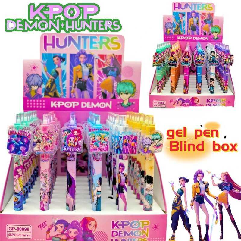 New KPop Demon Hunters Rumi Derpy Abby Saja Personality Creative Blind Box Press Pens Middle School Student Stationery Gel Pen C251110