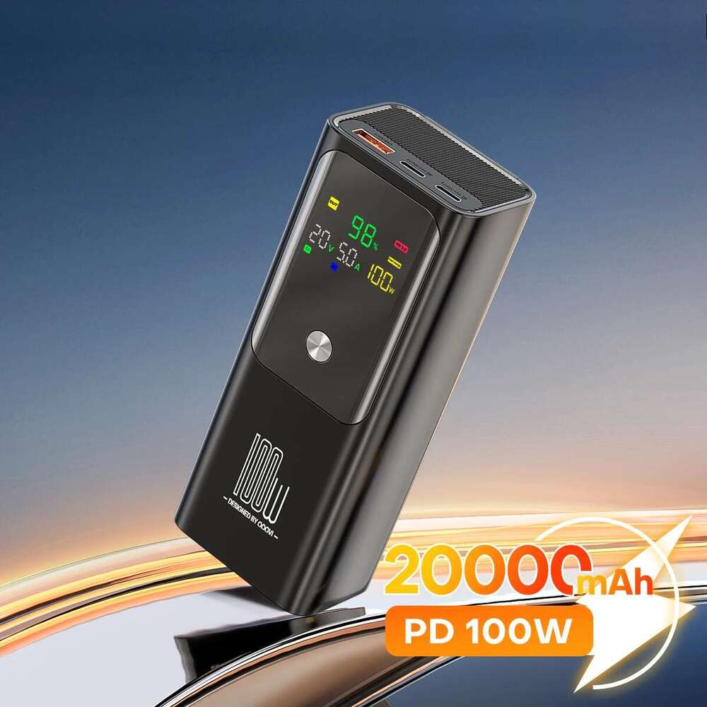 100W Power Bank 20000mAh External Battery Capacity Fast Charging Portable Charger Powerbank For Laptop Samsung