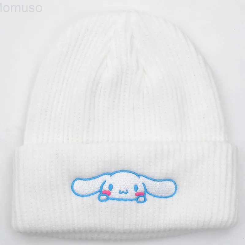 Sanrio Kuromi Hello Kitty Winter Hat Melody Cinnamoroll Pochacco Japanese Beanie Outdoor Warm Knit Women Vintage Female Gift H251110