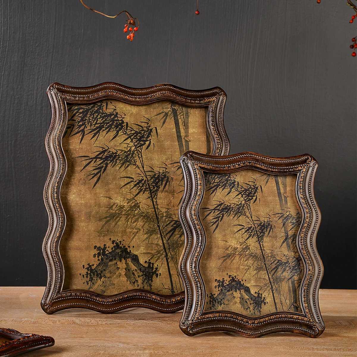 1PC curved resin porch decorative frame suitable for bedroom study desk photo decoration L251110 H260306